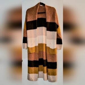 Cozy Striped Cardigan in Earthy Tones